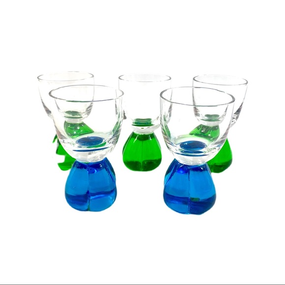 Vintage MCM Mad Men Cordial Shot Bar Glasses - Picture 1 of 7